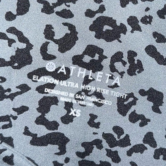 Athleta Leopard Print Elation Ultra High Rise Tight Buttery Soft Supportive XS - Picture 6 of 10